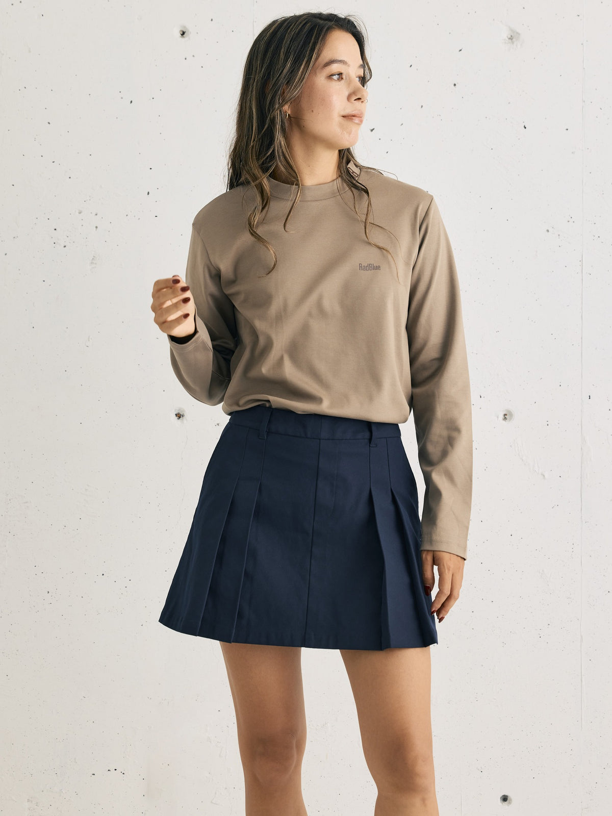 Women's スムースモックネック ロングスリーブTシャツ 4