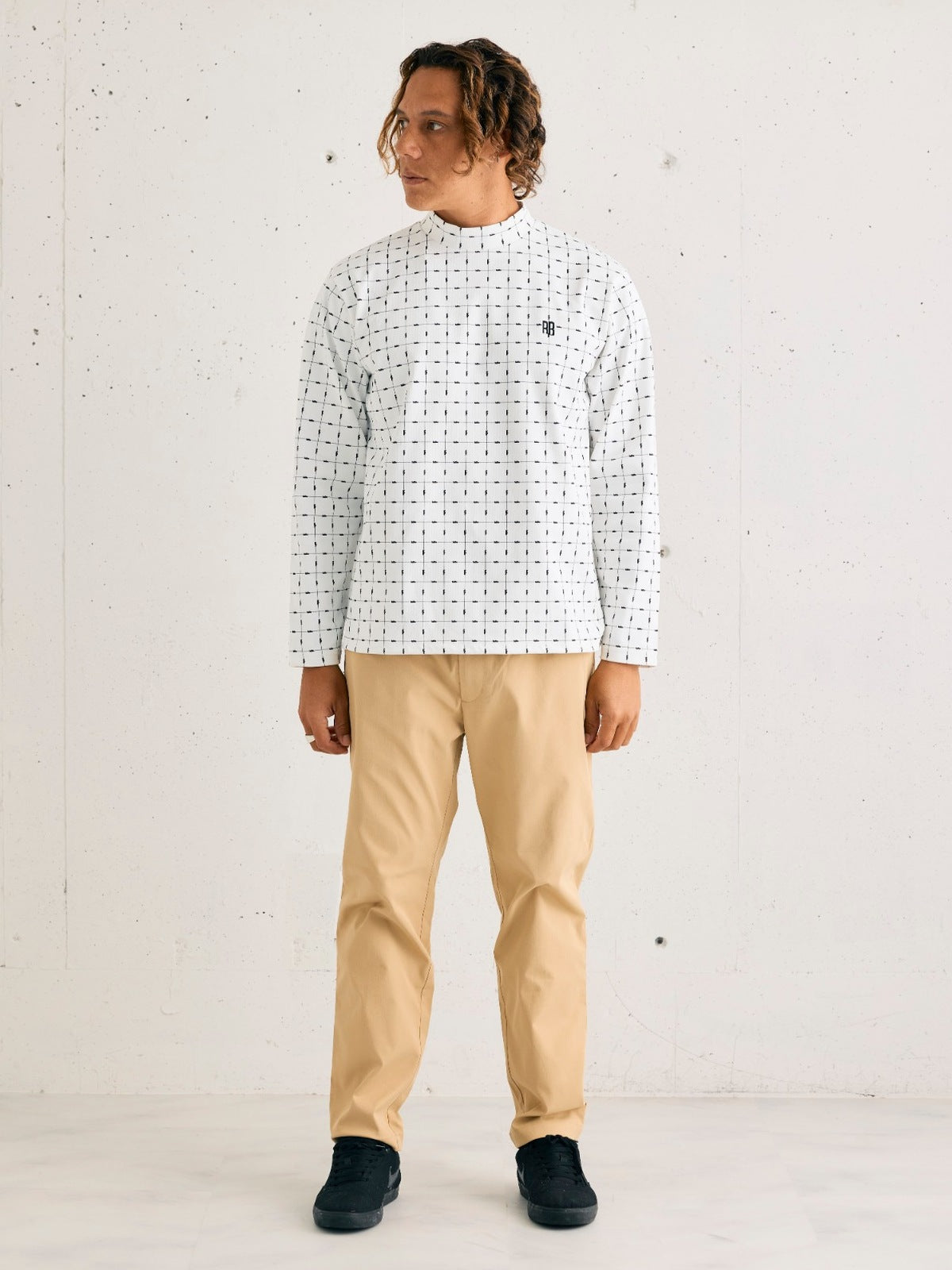 26AW GOLF COLLECTION LOOK 07 スムースモックネックフリース モノグラム