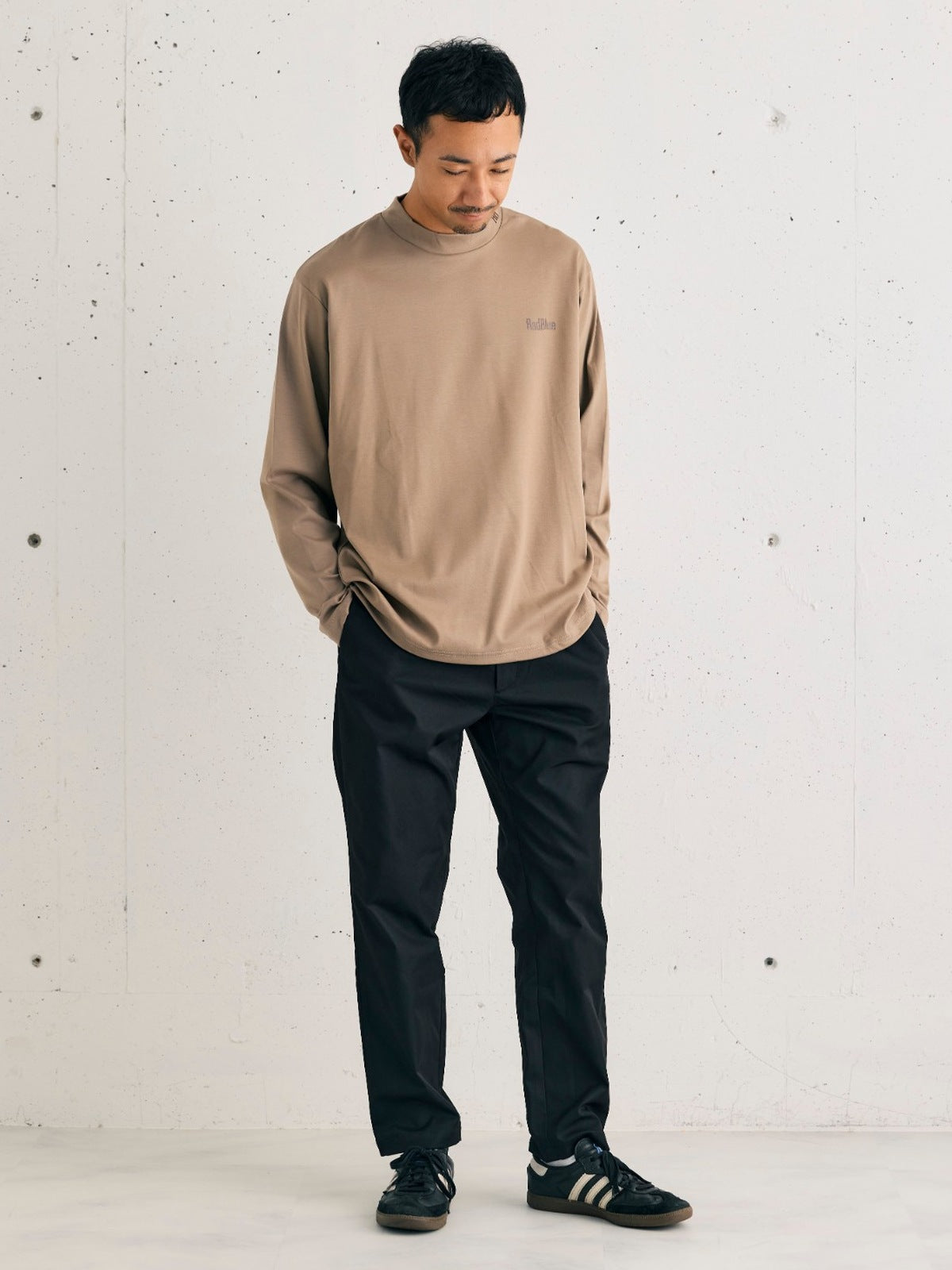 26AW GOLF COLLECTION LOOK 09 スムースモックネック ロングスリーブTシャツ