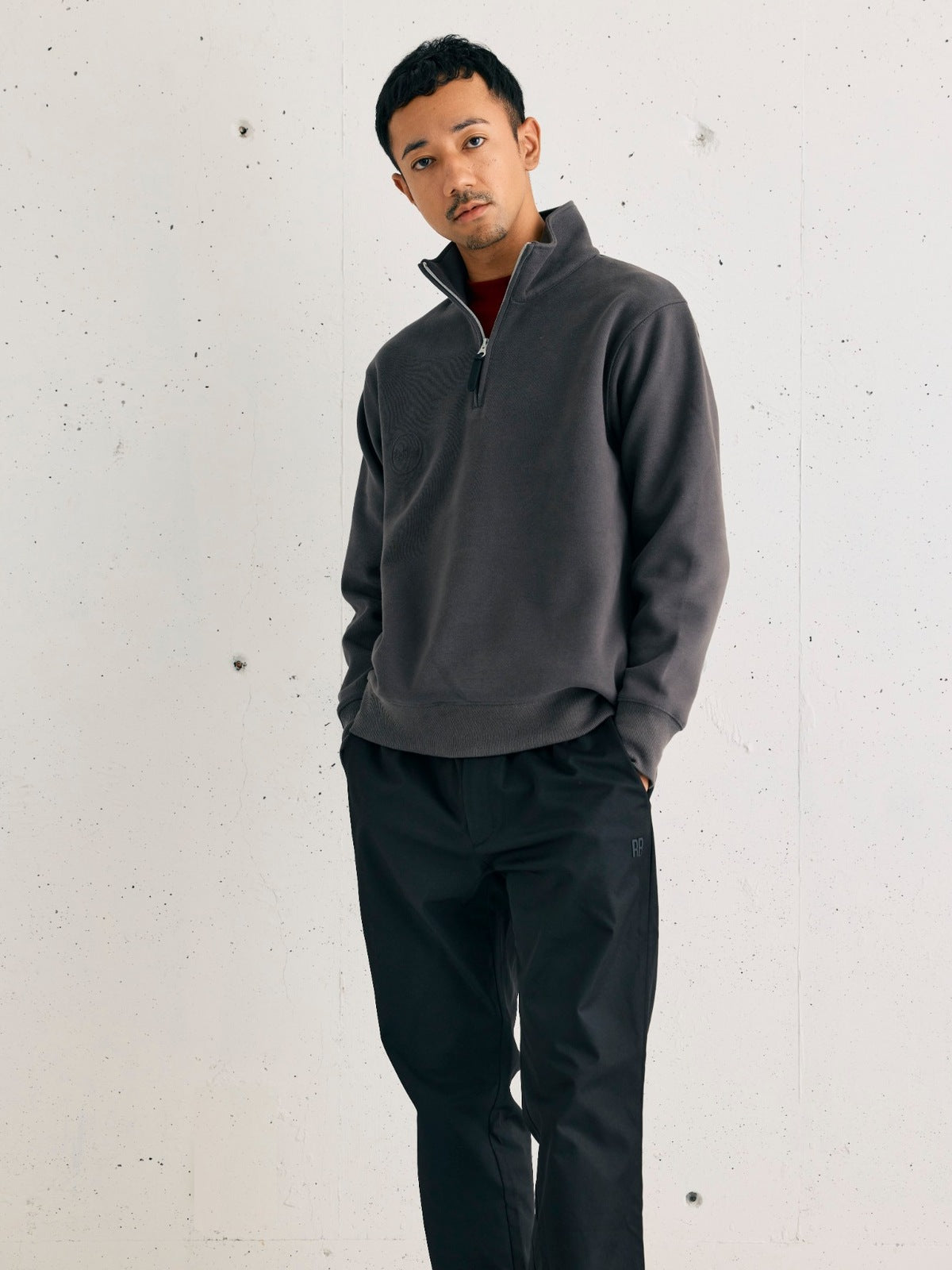 26AW GOLF COLLECTION LOOK 10 エンボスロゴ ハーフジップ プルオーバー