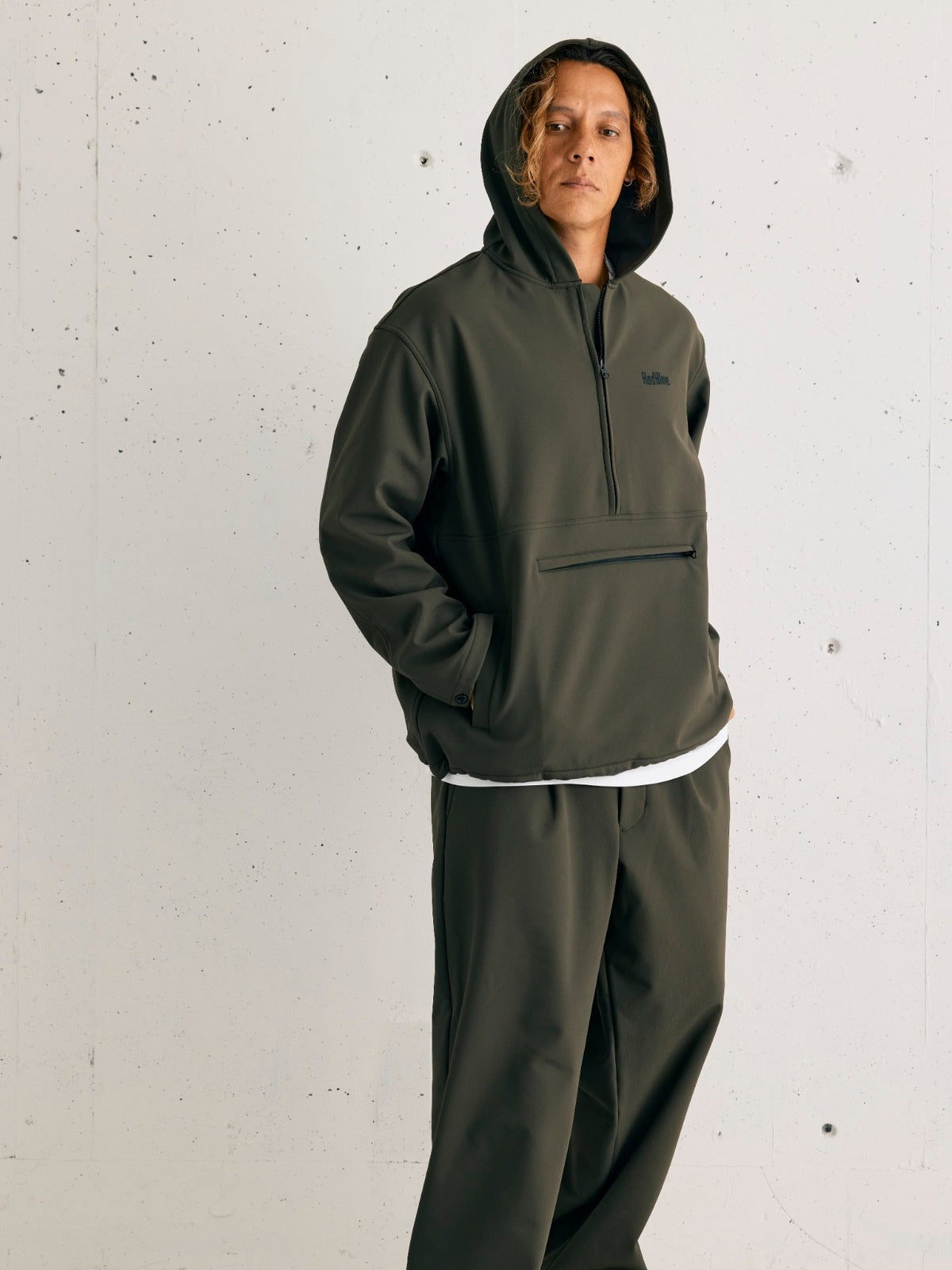 26AW SEA COLLECTION LOOK 04 リップストップ マイクロフリース アノラック