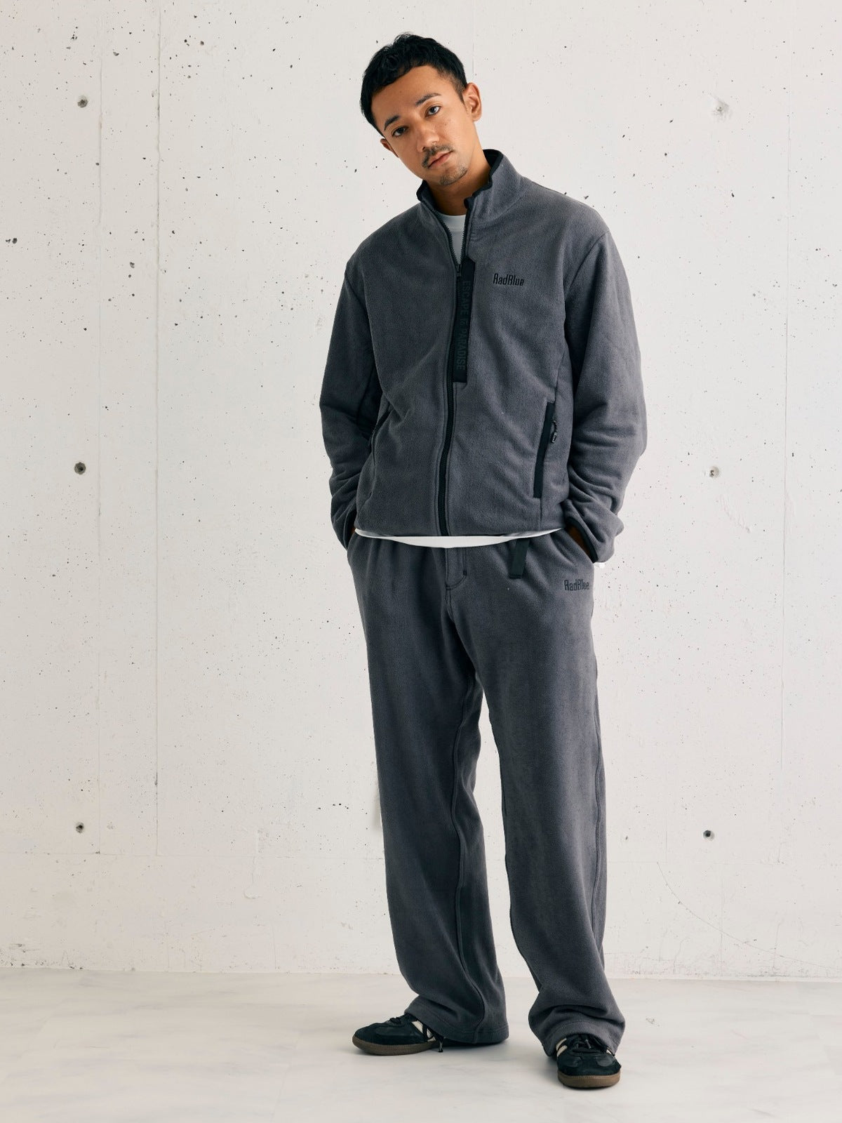 26AW SEA COLLECTION LOOK 05 スタンドカラー フリースロゴジャケット