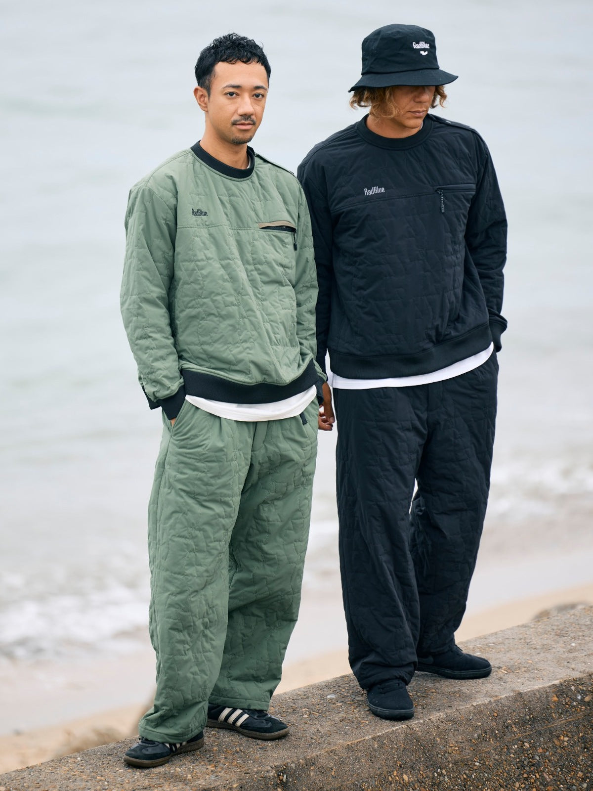 26AW SEA COLLECTION LOOK 14 マイクロリップストップ キルティングクルーネック