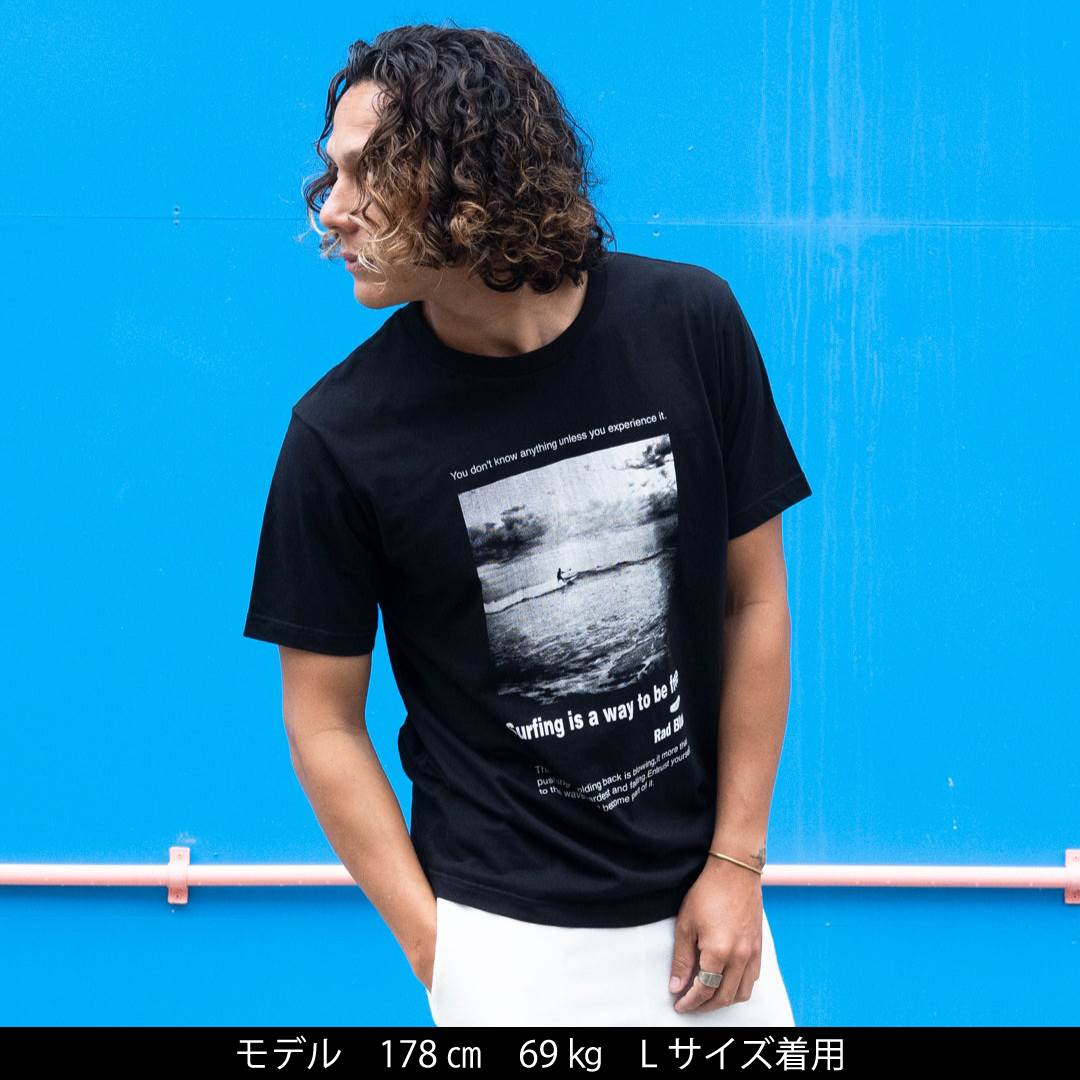 セミコーマコットン半袖メンズTシャツ【SURF PHOTO】