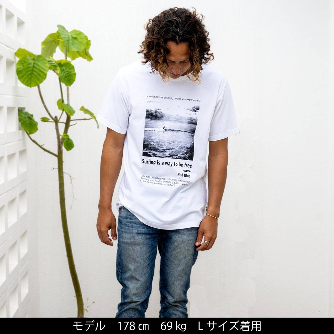 セミコーマコットン半袖メンズTシャツ【SURF PHOTO】