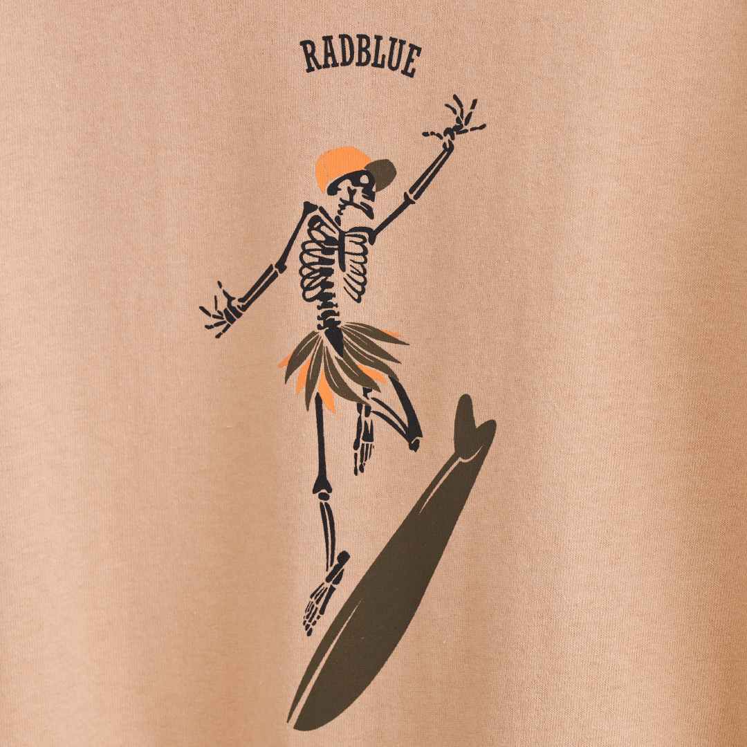 OEコットン　ロングスリーブTシャツ【SKULL　SURF】