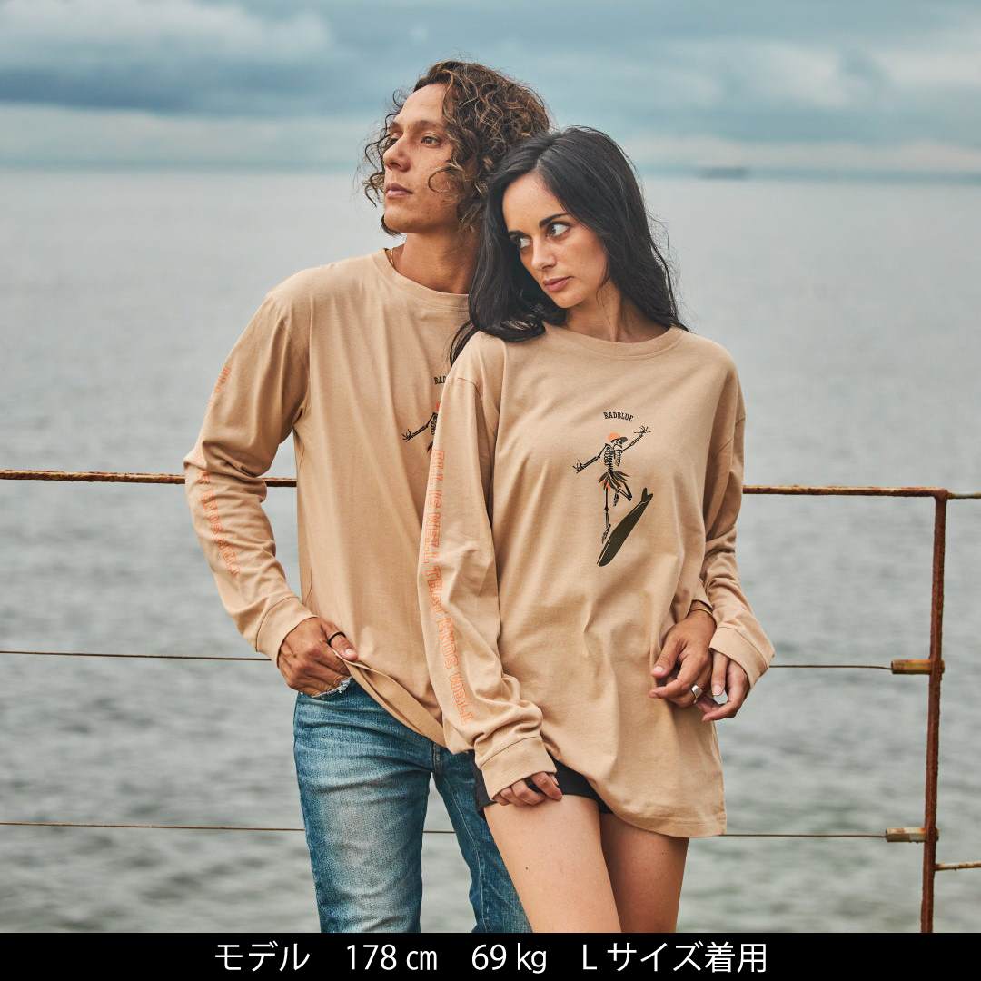 LONG SLEEVE TEE【SKULL　SURF】