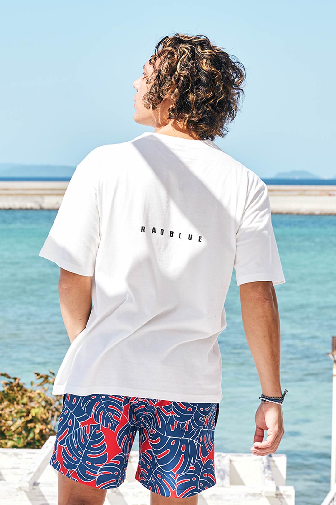 OEコットン 半袖メンズTシャツ【WAVES】