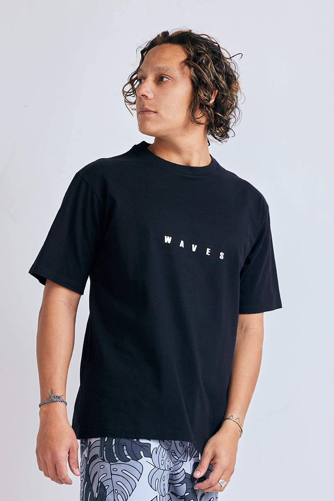 OEコットン 半袖メンズTシャツ【WAVES】